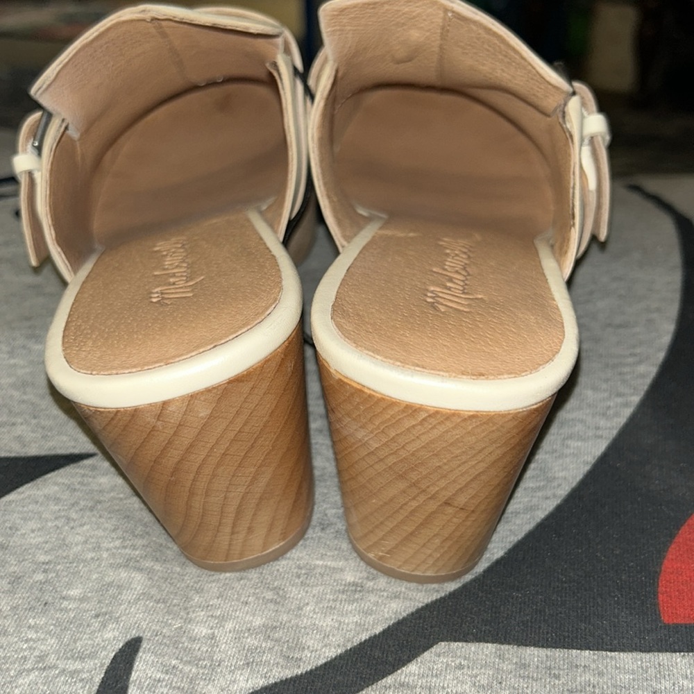 Madewell The Monique Buckle Clog in Bone Size 7 - Picture 6 of 15